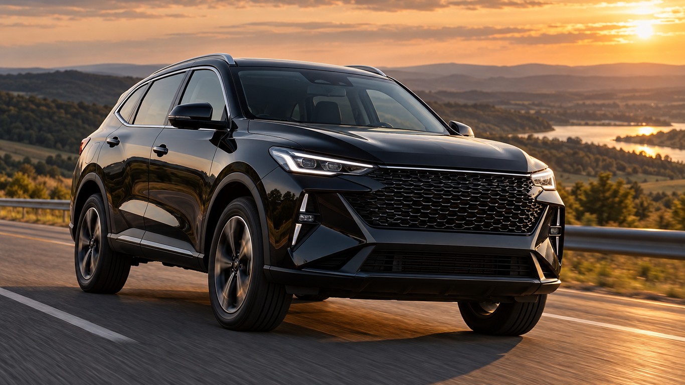 Haval F7 на загородной трассе