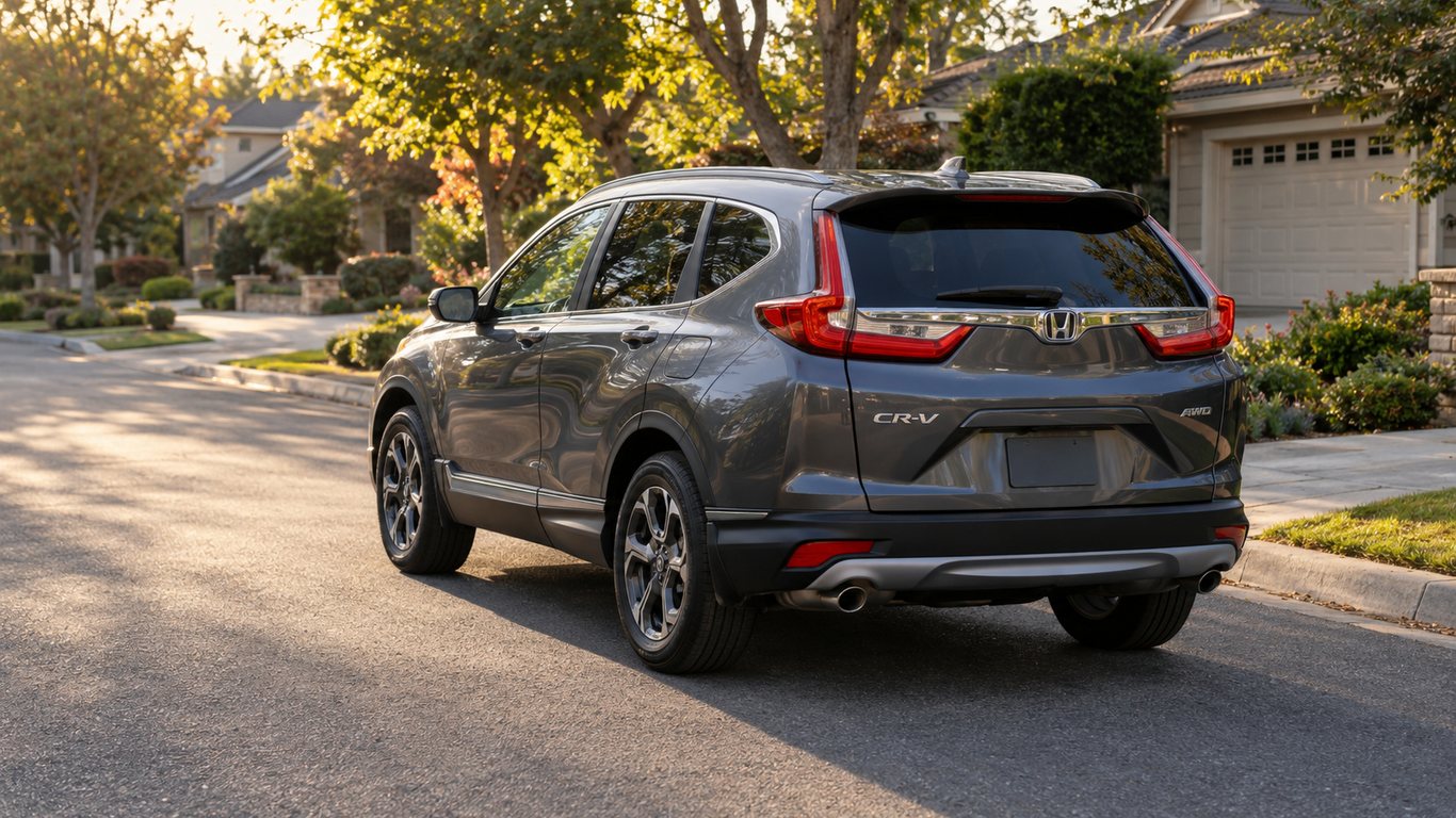 Honda CR-V 2017–2022 на жилой улице