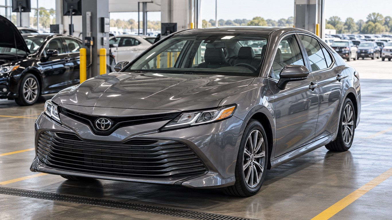 Toyota Camry с прозрачной историей на дилерском аукционе Manheim