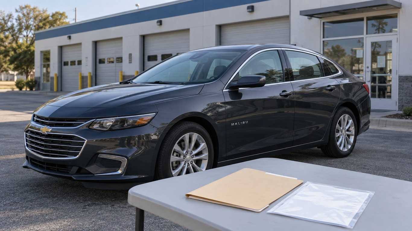 Chevrolet Malibu и документы для проверки статуса автомобиля