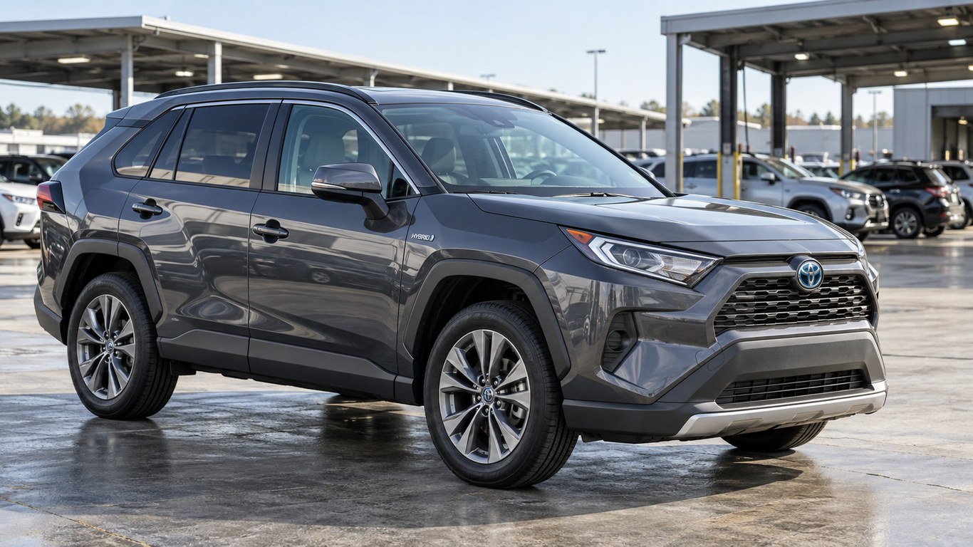 Toyota RAV4 Hybrid на дилерской площадке с проверенными автомобилями