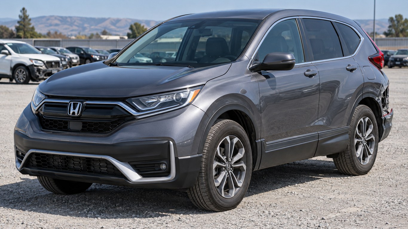 Honda CR-V с ремонтопригодным повреждением на площадке Copart