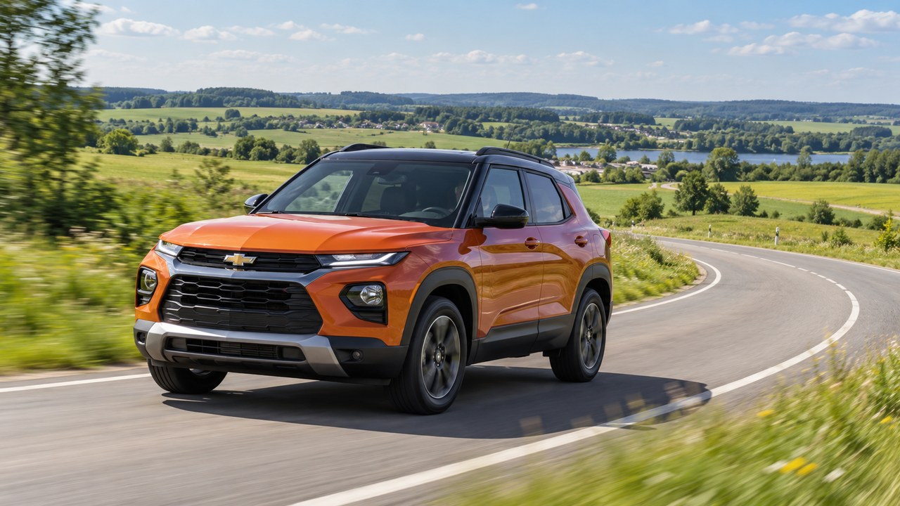 Chevrolet Trailblazer на загородной дороге