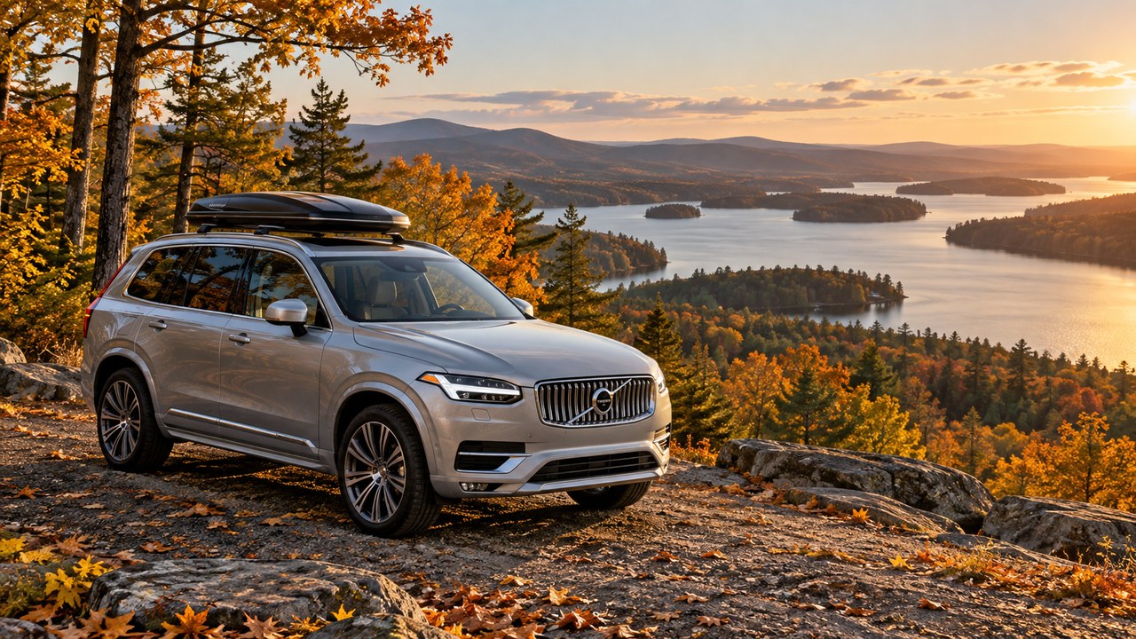 Volvo XC90 на осеннем маршруте